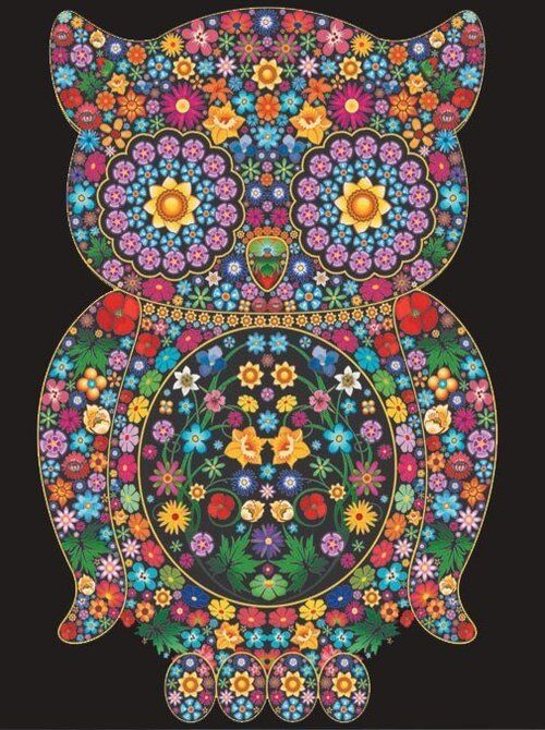 Kolorowanka Welwetowa Colorvelvet 47x35 cm Sowa + 12 flamastrów Carioca