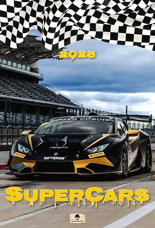 Kalendarz 2025 ścienny A3 VD.17  - SUPER CARS