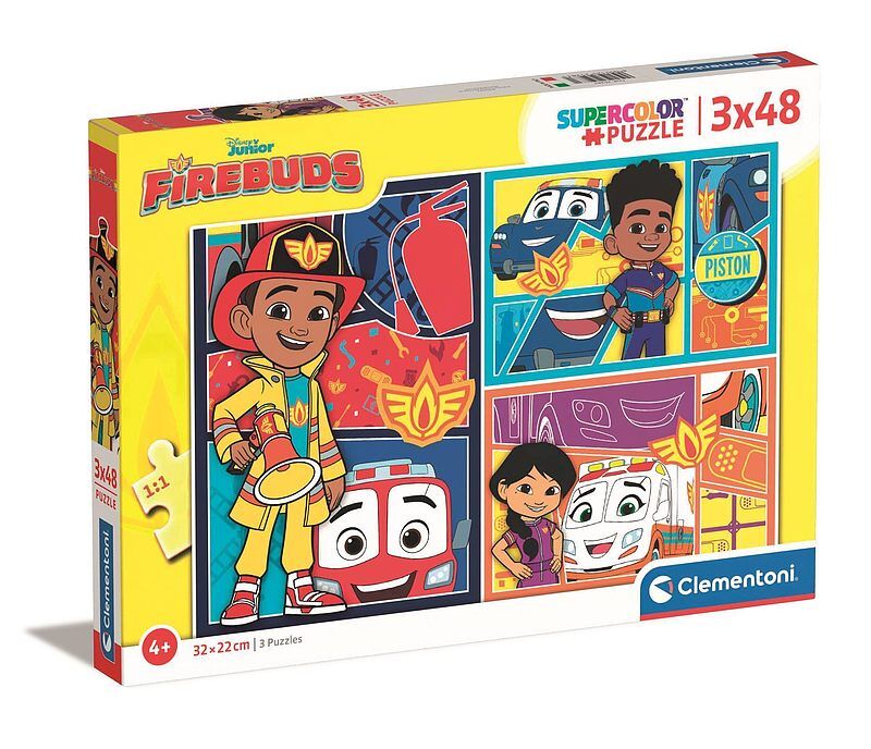 Puzzle 3 x 48 super kolor disney firebuds 25283