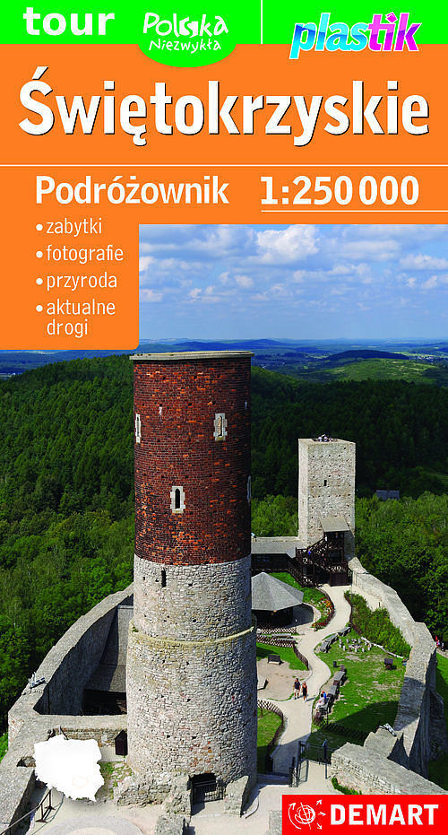 Świętokrzyskie. Podróżownik - mapa turystyczna Plastik w skali 1:250 000