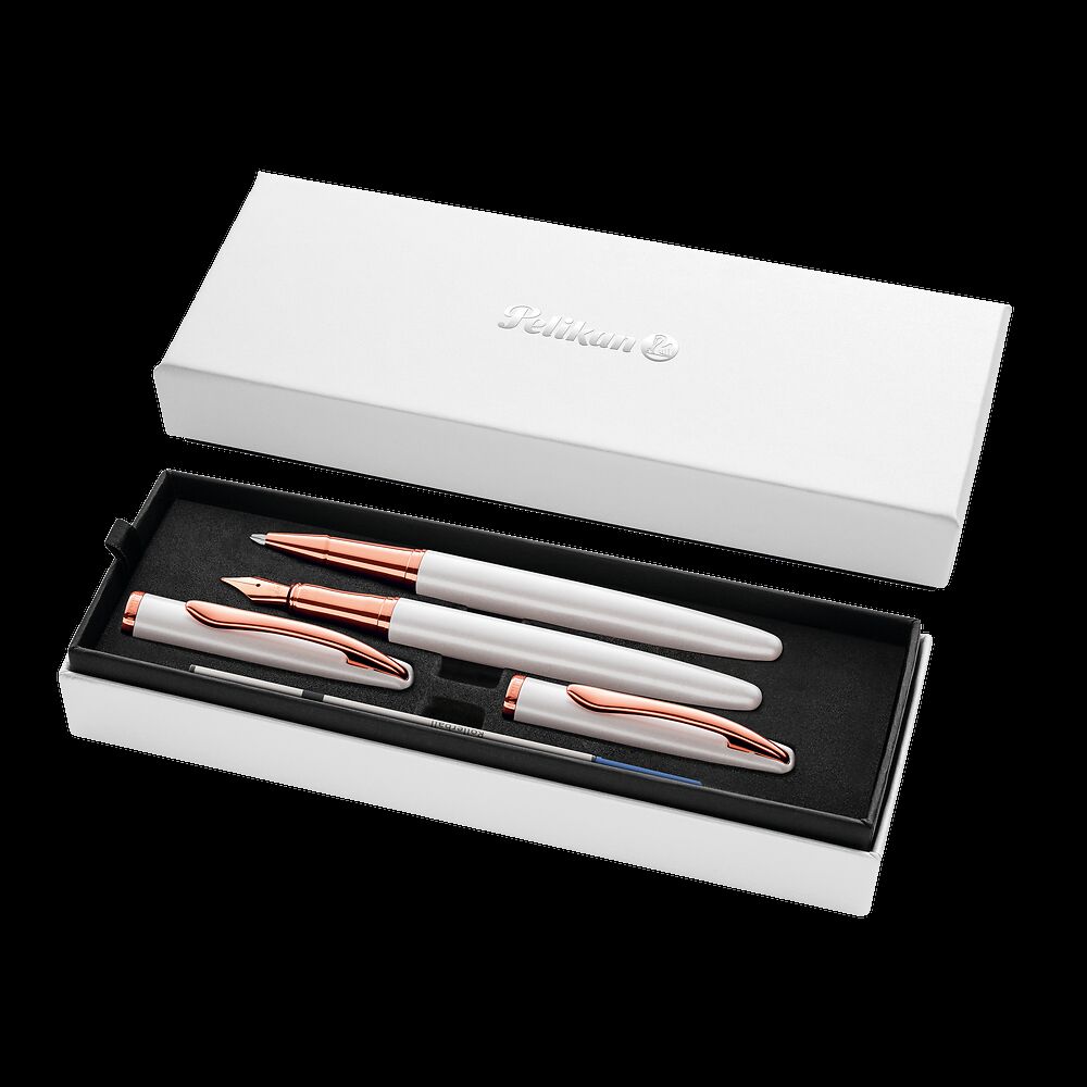 Pióro wieczne Pelikan +pióro kulkowe Jazz Noble Elegance Pearl