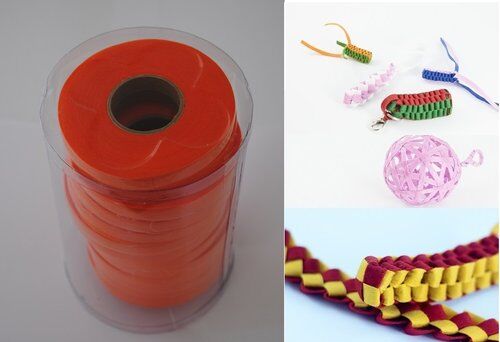 Wstążki filcowe 1cm x 6m kolor pomarańczowy 13 sztuk