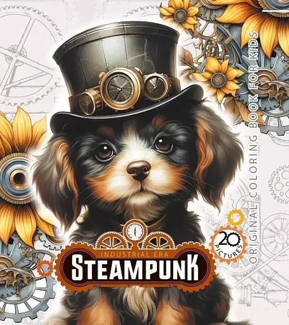 Kolorowanka usztywniana steampunk pies