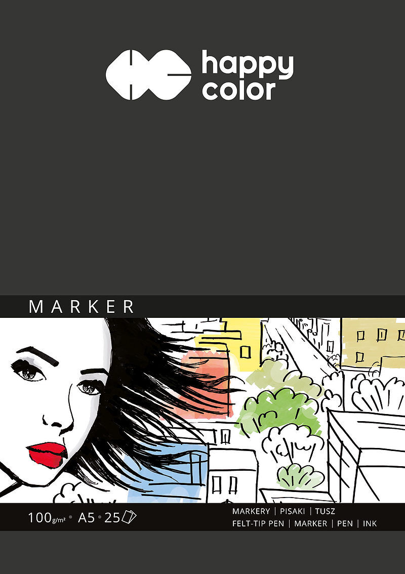 Blok happy color do markerów art a5 25 arkuszy 100g