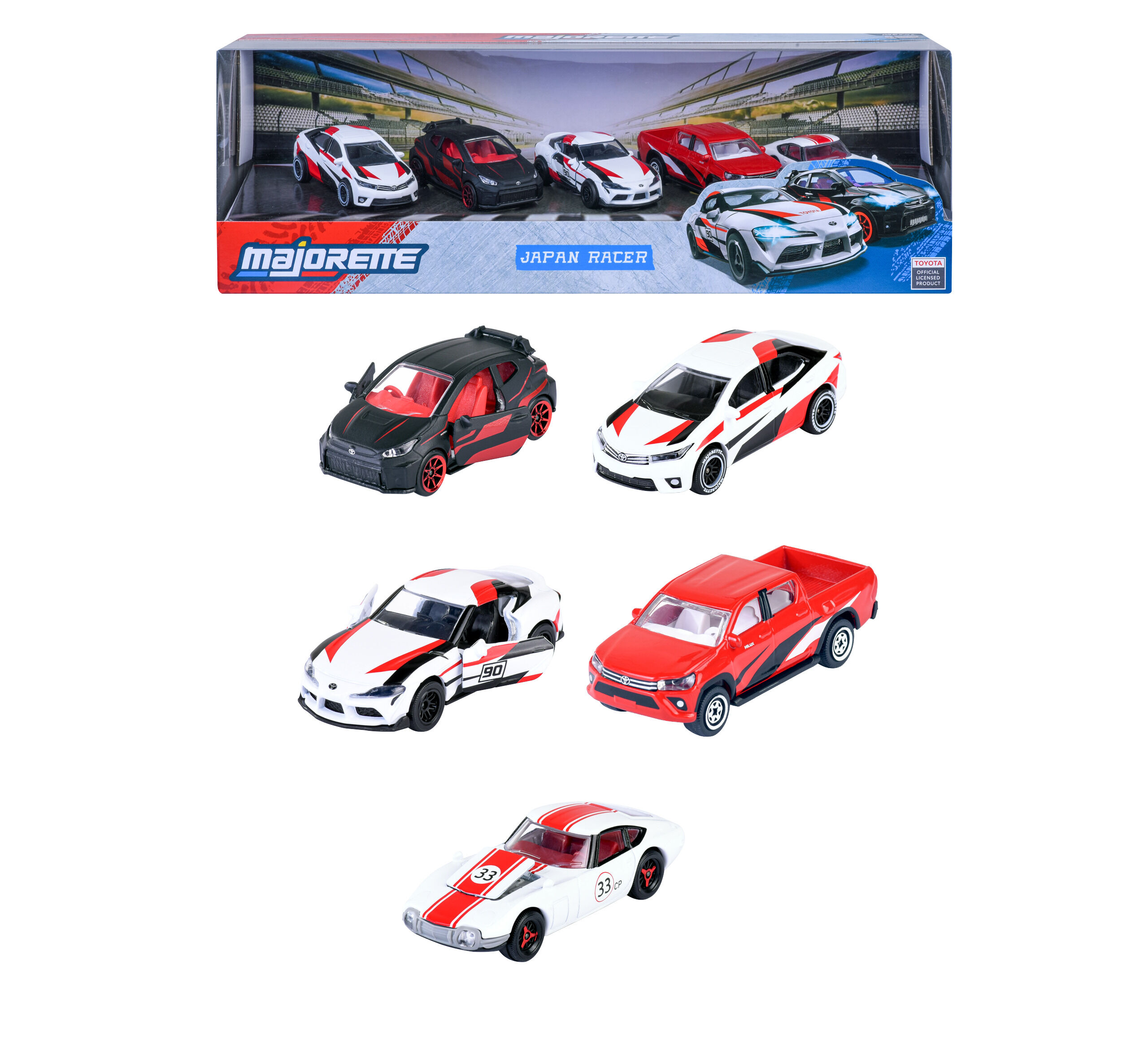 Samochód Majorette Japan Racer 5 sztuk