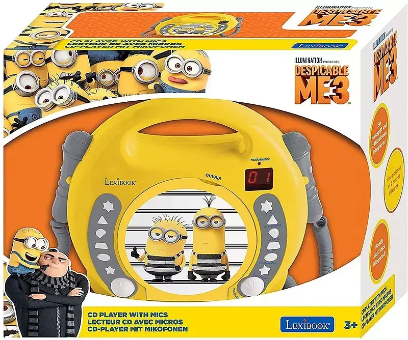 Przenośny odtwarzacz cd minionki lexibook rcdk100des