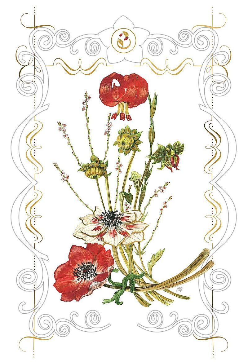Karnet davinci 12x18 lilie b-bd 502 063