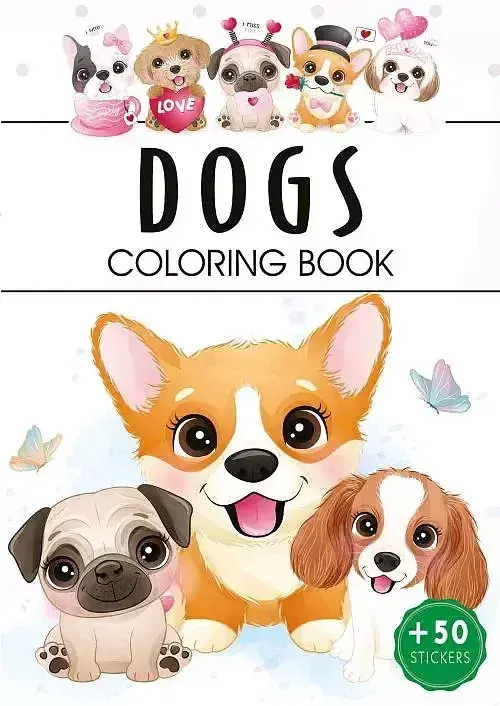 Dogs. Coloring book