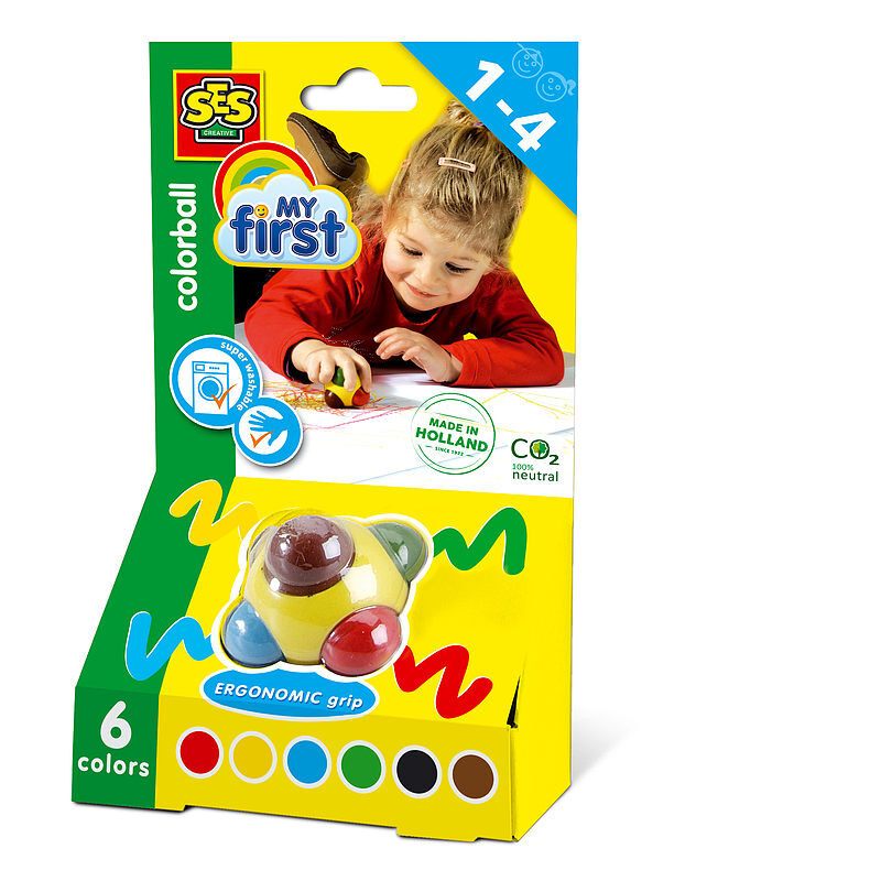 Kredki w kuli 6 kolorów