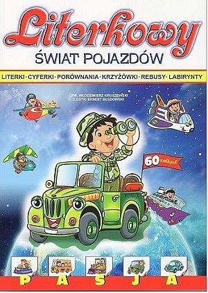 Literkowy świat pojazdów + naklejki