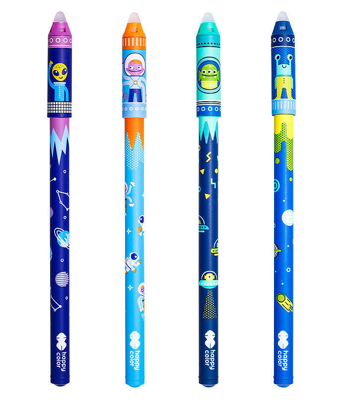 Długopis wymazywalny space2 0. 5mm niebieski happy color mix 12szt