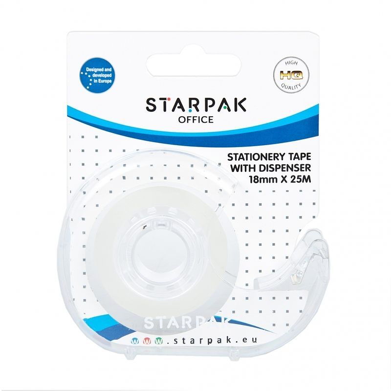 Taśma samoprzylepna starpak 18mmx25mb z gilotynką