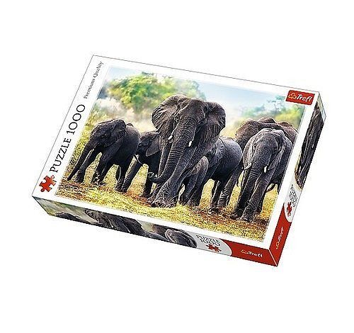 Puzzle 1000 el. Afrykańskie słonie