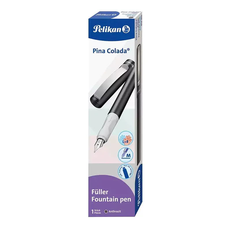 Pióro wieczne pina colada +2 naboje antracyt pelikan