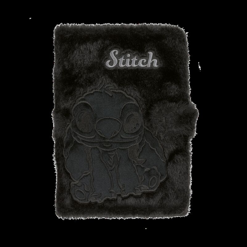 Notes A5 80k. Disney Fluffy Stitch black