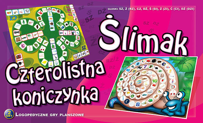 Gra logopedyczna czterolistna koniczynka - ślimak