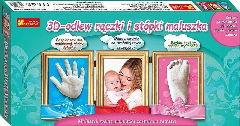 Zestaw odlew rączki i stópki maluszka 3d