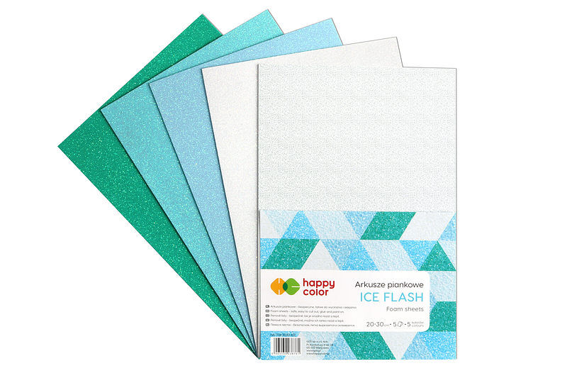 Arkusze piankowe happy color ice flasch a4 5 kolorów 5 arkuszy
