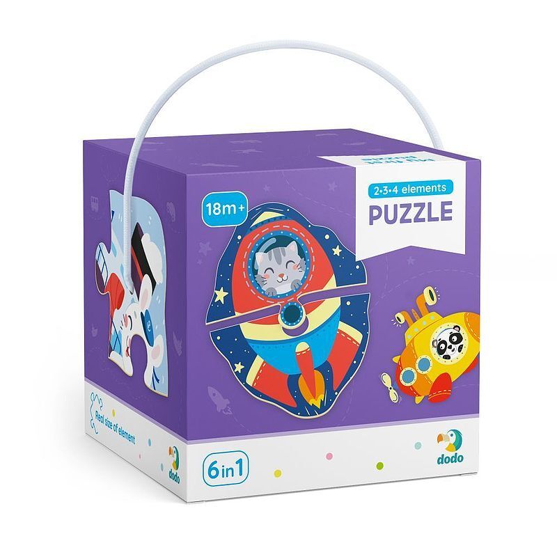 Puzzle 2-3-4 elementy transport dop300154