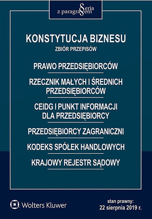 Konstytucja biznesu Zbiór przepisów
