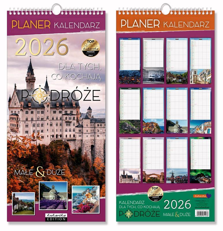 Kalendarz 2026 planer Podróże