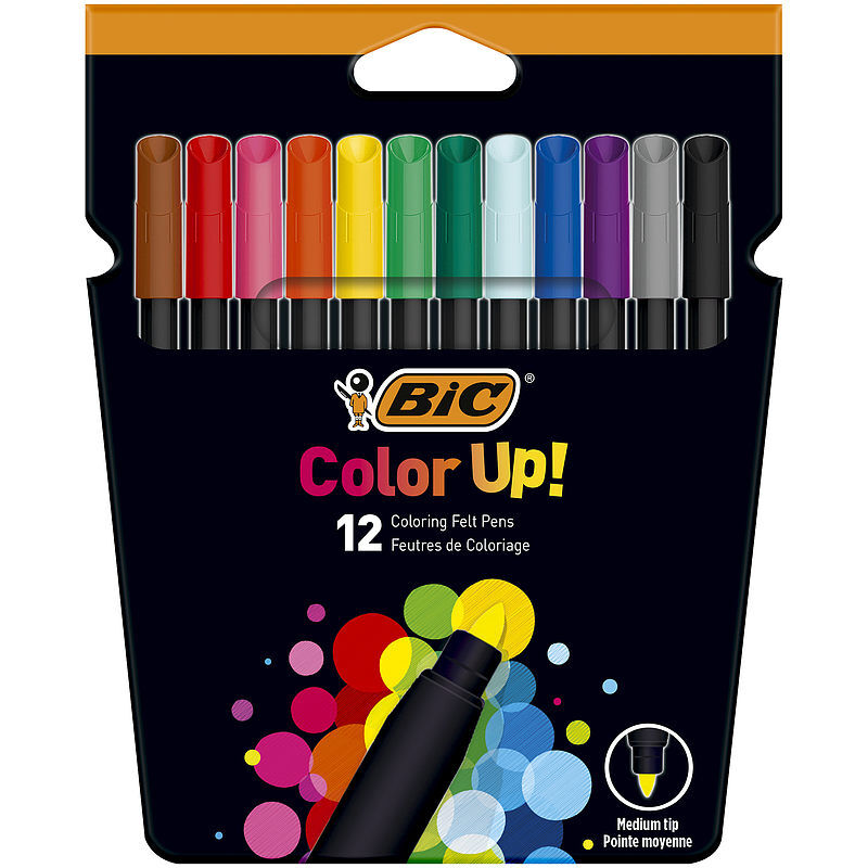 Flamastry bic color up pudełko 12 kolorów