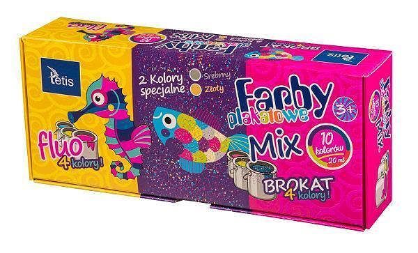 Farby plakatowe tetis 10 kolorów 20ml