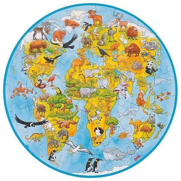Puzzle 49 okrągłe świat xxl