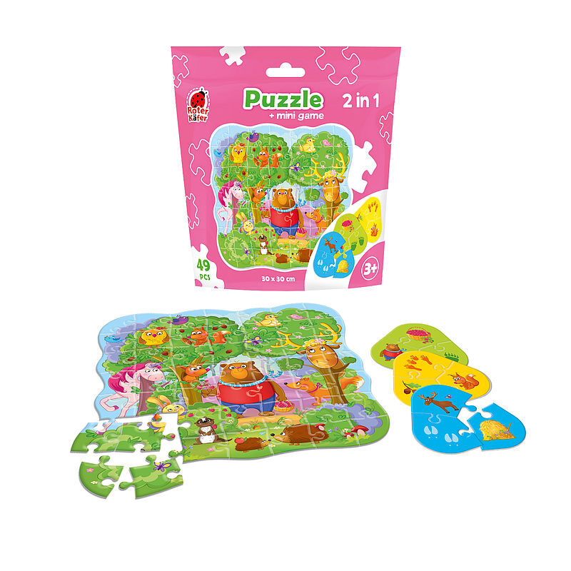 Puzzle 49 saszetka magiczny las + mini gra rk1140-01