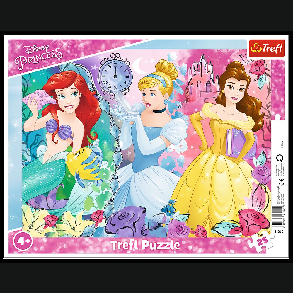 Puzzle 25 ramkowe Magiczne księżniczki 31360