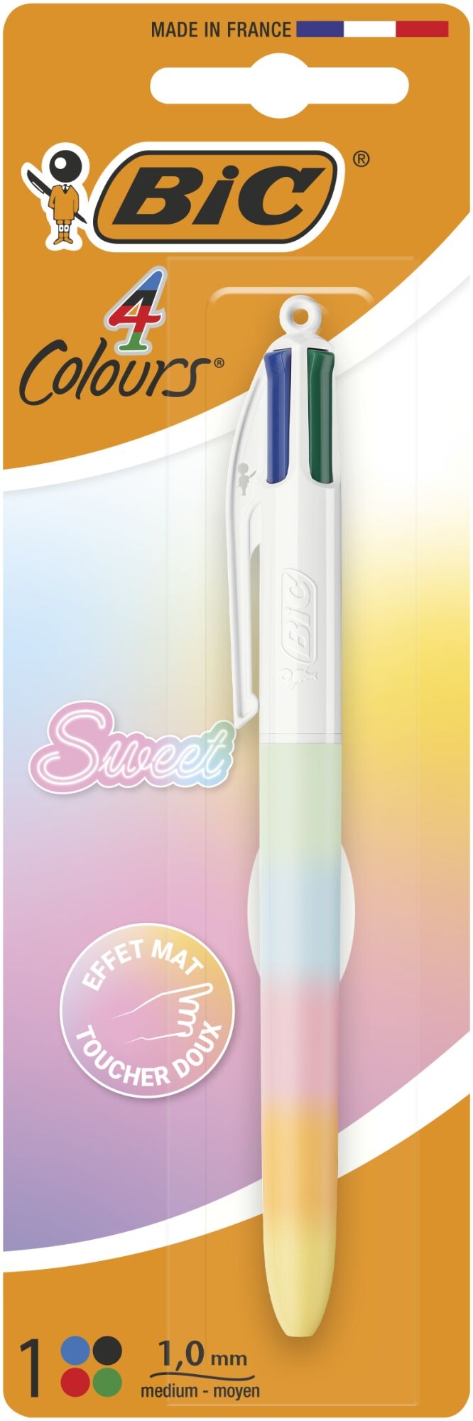 Długopis BIC 4 Colours Sweet Pastel blister 1szt.
