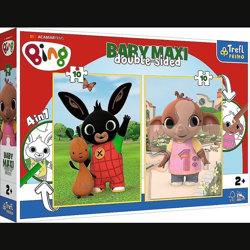 Puzzle 2x10 baby maxi królik bing 43002