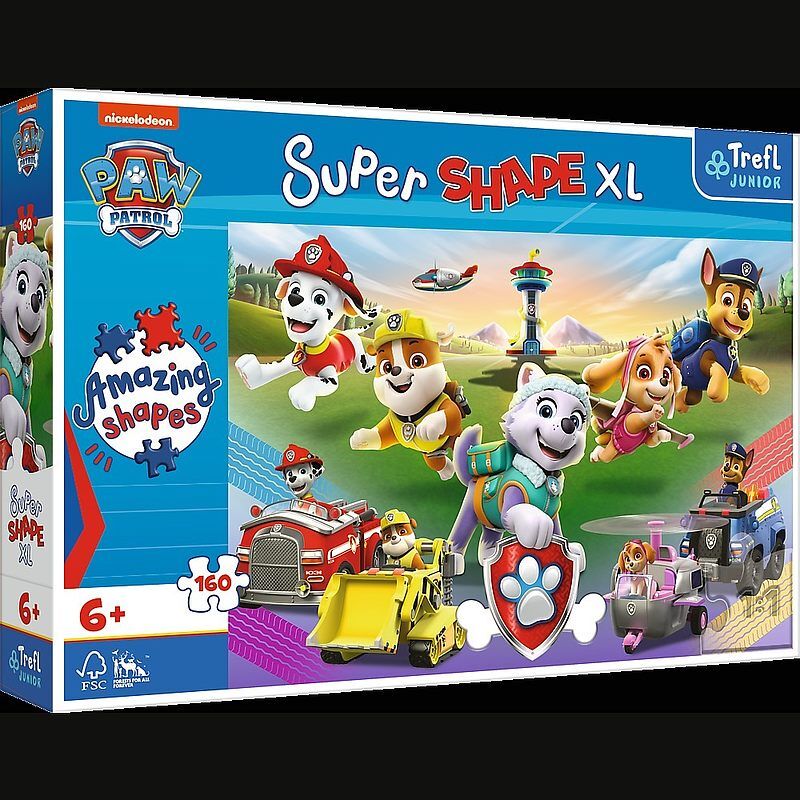 Puzzle 160 xl super shape skaczące pieski 50021