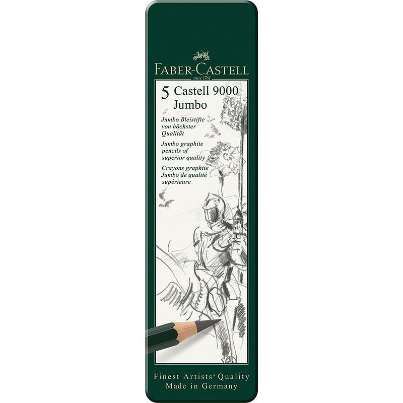 Zestaw ołówków jumbo faber-castell 9000 5 sztuk