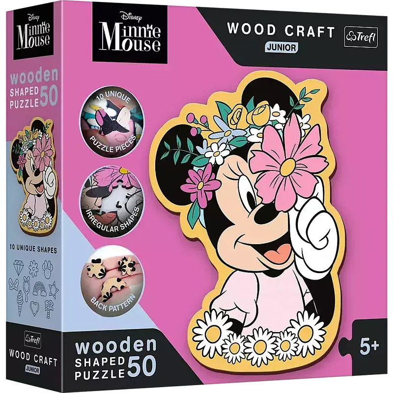Puzzle 50 Wood Craft Junior W świecie Minnie