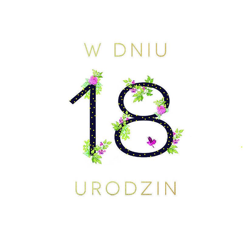 Karnet swarovski kwadrat cl1818_po urodziny 18