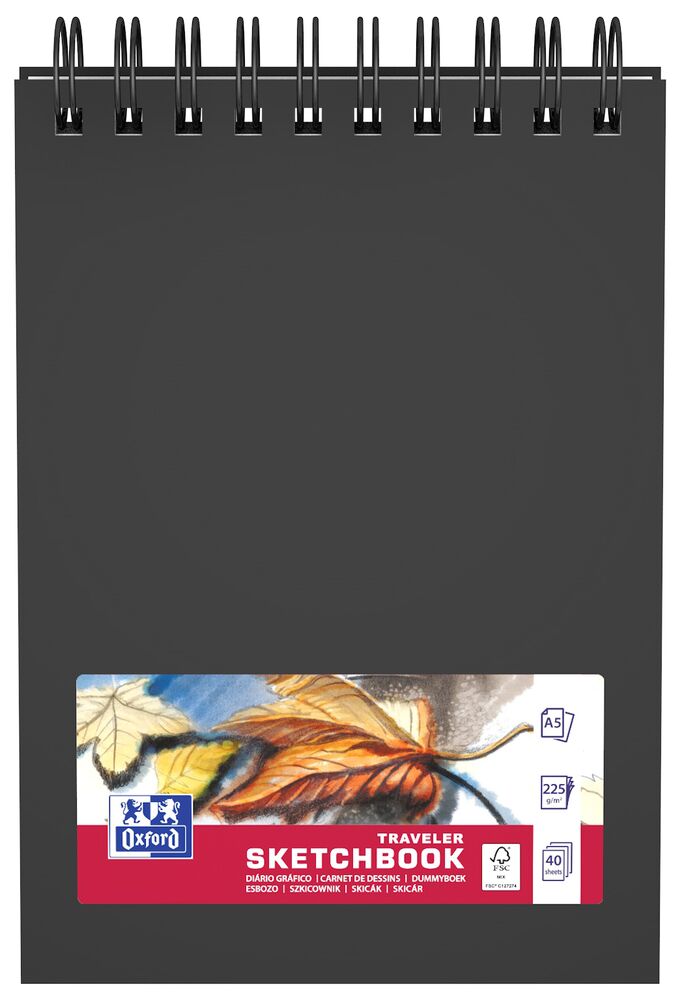 Szkicownik A5 40k Oxford sketchbook spirala czarny 1 sztuka