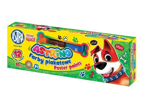 Farby plakatowe Astrino 12 kolorów 20 ml