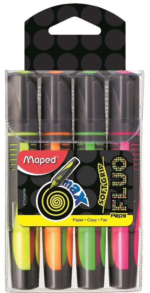 Zakreślacz Fluo Peps Max 4 sztuki mix