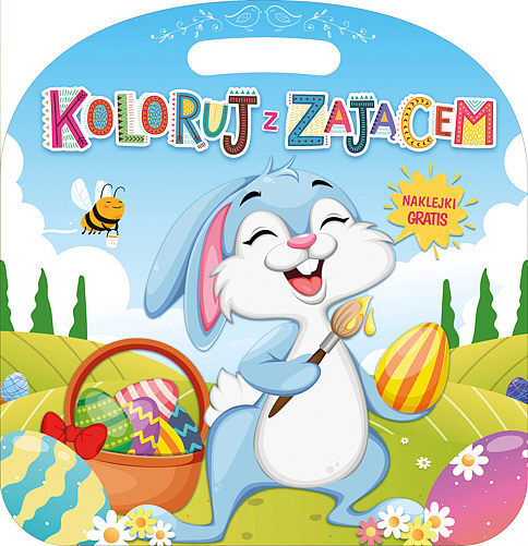 Koloruj z zającem z naklejkami