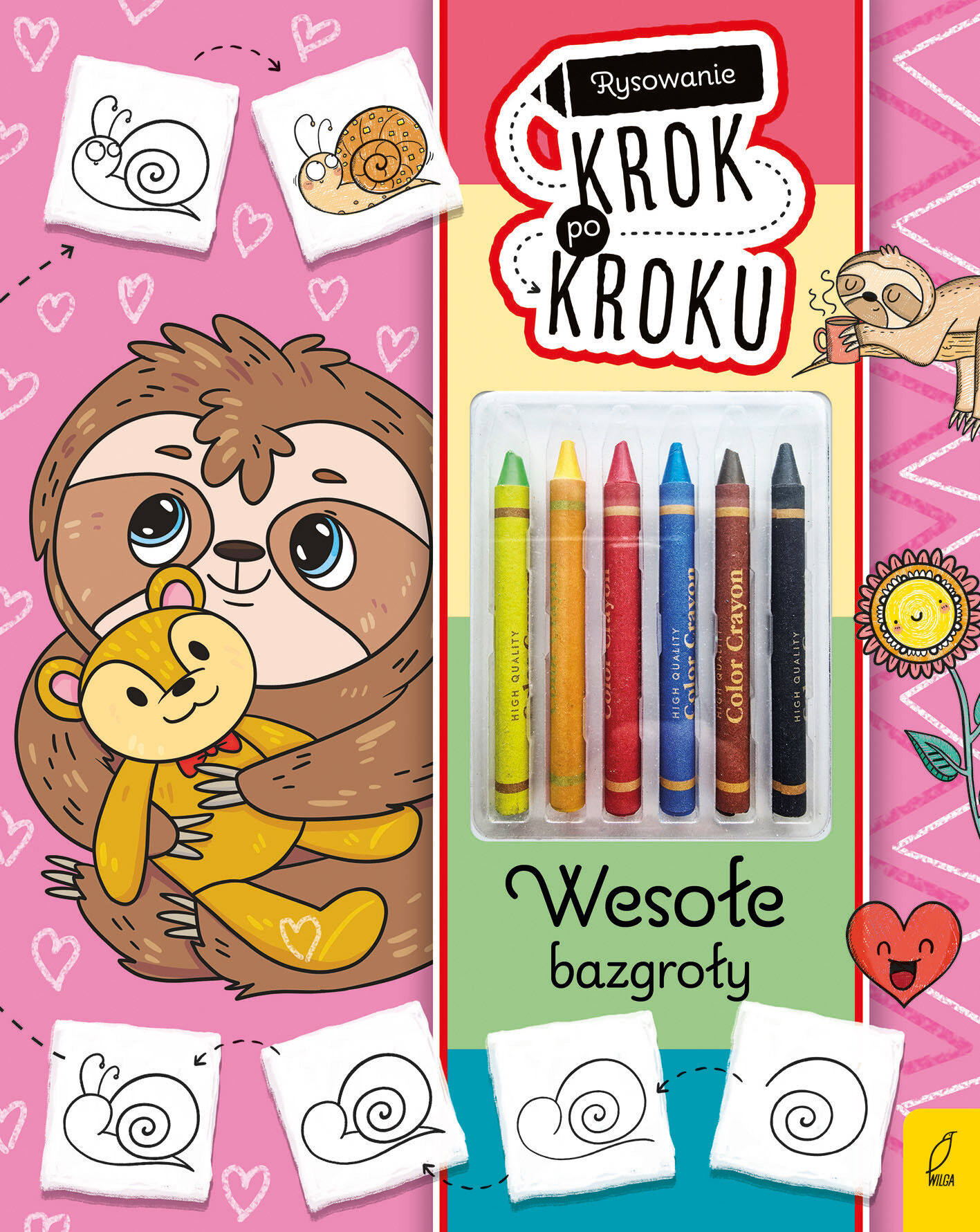 Rysowanie krok po kroku z kredkami. Wesołe bazgroły