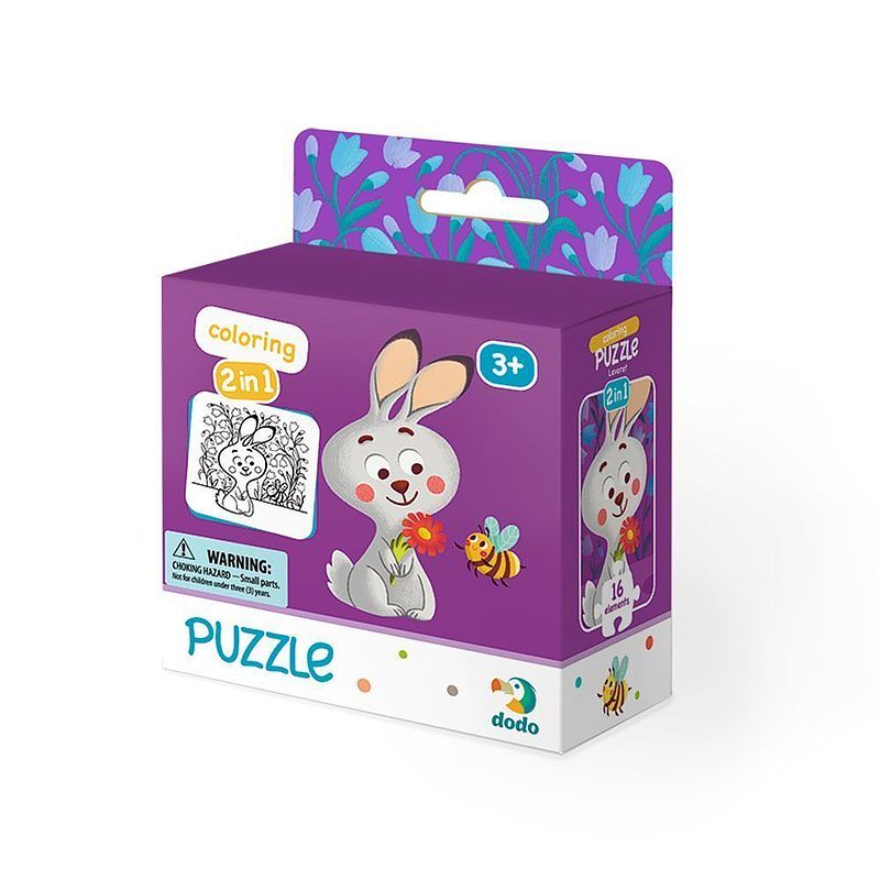 Puzzle + kolorowanka zajączek dop300121