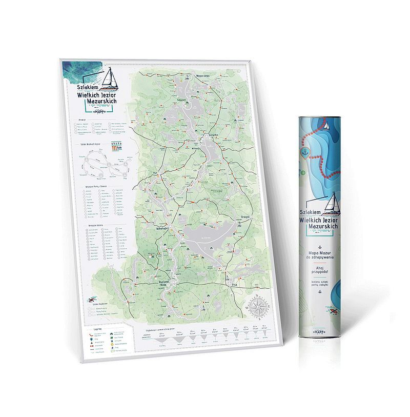 Mapa zdrapka mazury