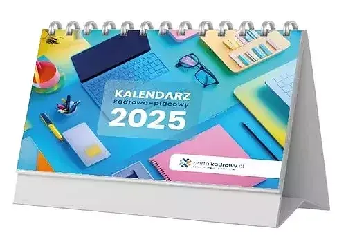 Kalendarz stojący na biurko kadrowo płacowy 2025