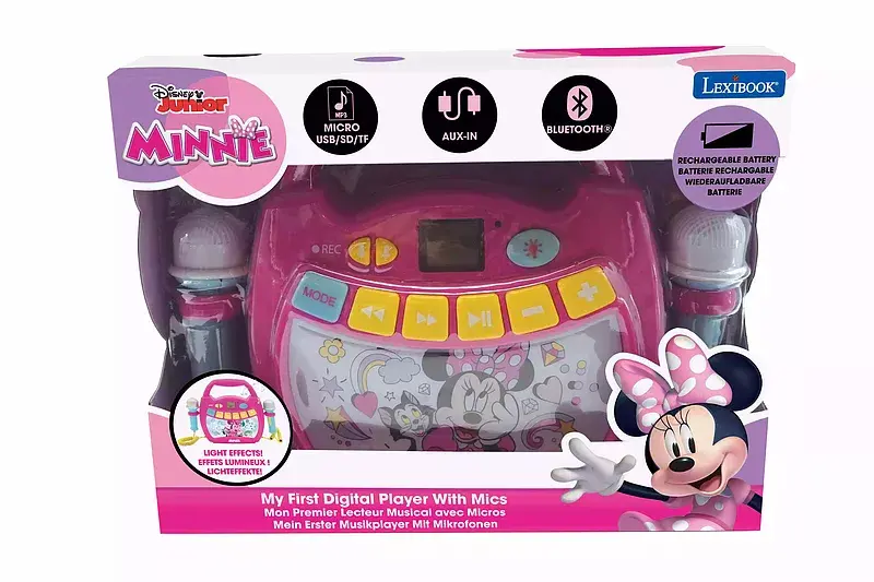 Głośnik bluetooth myszka minnie z dwoma mikrofonami, efektami świetlnymi oraz akumulatorem w zestawie mp320mnz