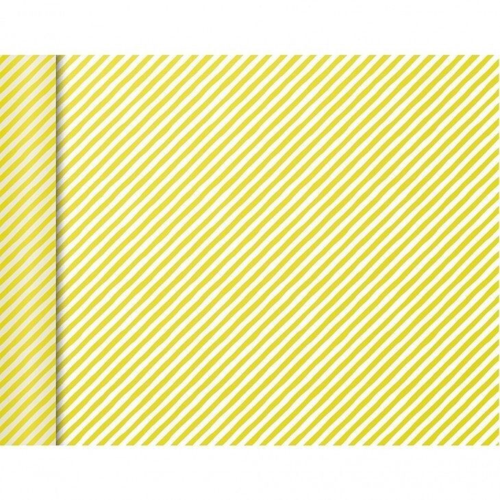 Papier pakowy mini rolki 5x0,35m żółte paski