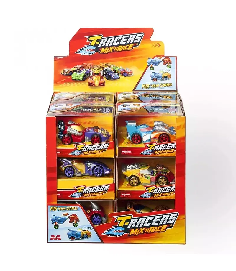 T-racers mix ‘n race windows box car 1szt. Mix