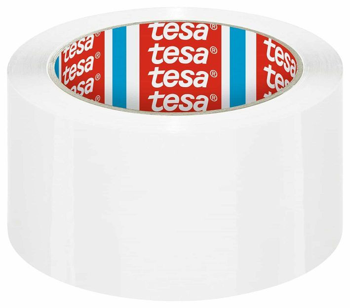 Taśma pakowa Tesapack Standard Solvent  biała 66mx48mm