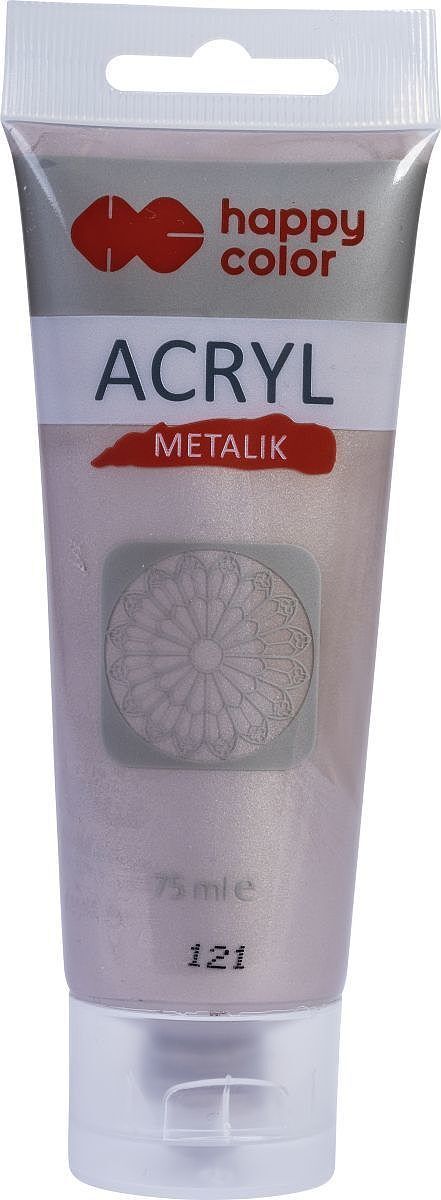 Farba akrylowa 75ml różowe złoto metalik happy color