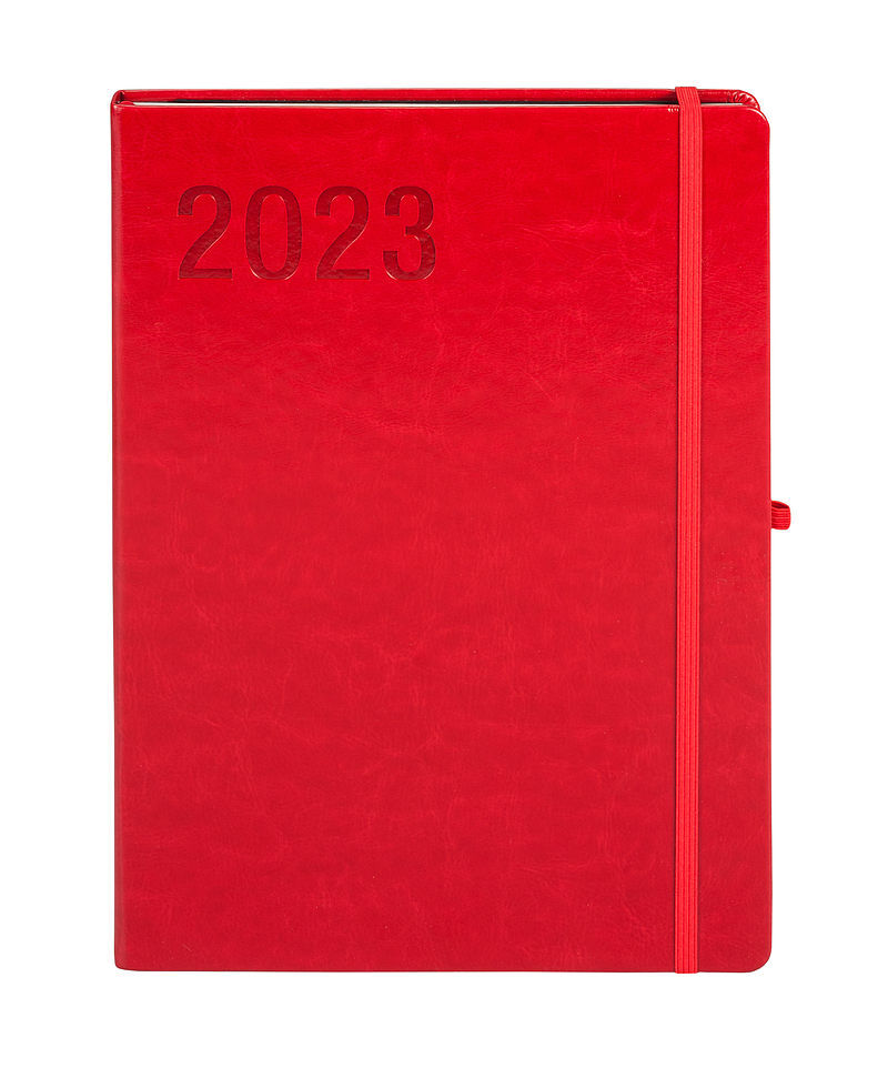 Kalendarz 2023 formalizm a4 czerwony tdw